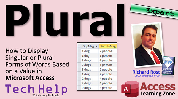 Display Singular or Plural in Microsoft Access