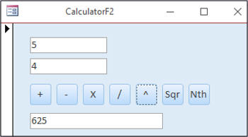 access developer calculator