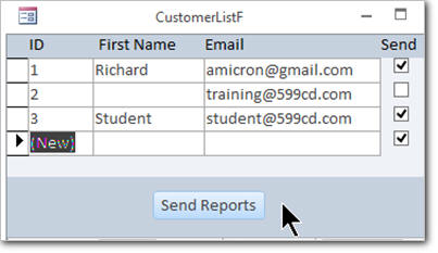 sending bulk email with access and outlook